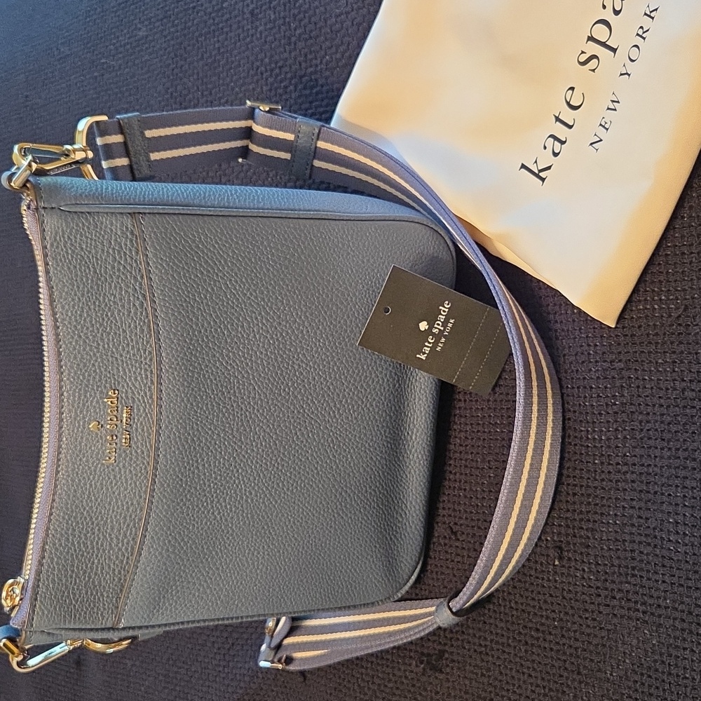 Kate Spade NWT Bluestone Swingpack Pebbled Leather Crossbody Bag